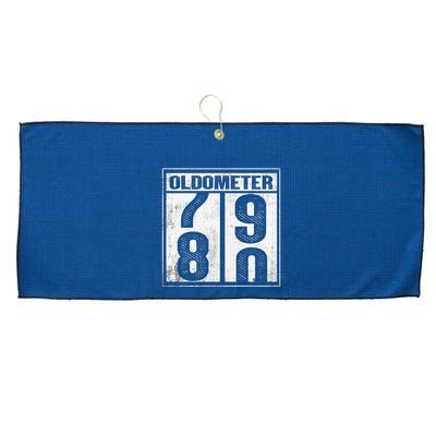 80th Birthday Eighty Years Old 80 Oldometer 7980 Retiring Large Microfiber Waffle Golf Towel