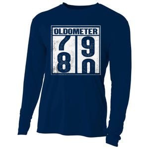 80th Birthday Eighty Years Old 80 Oldometer 7980 Retiring Cooling Performance Long Sleeve Crew