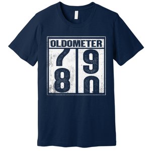 80th Birthday Eighty Years Old 80 Oldometer 7980 Retiring Premium T-Shirt