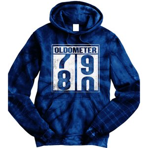 80th Birthday Eighty Years Old 80 Oldometer 7980 Retiring Tie Dye Hoodie