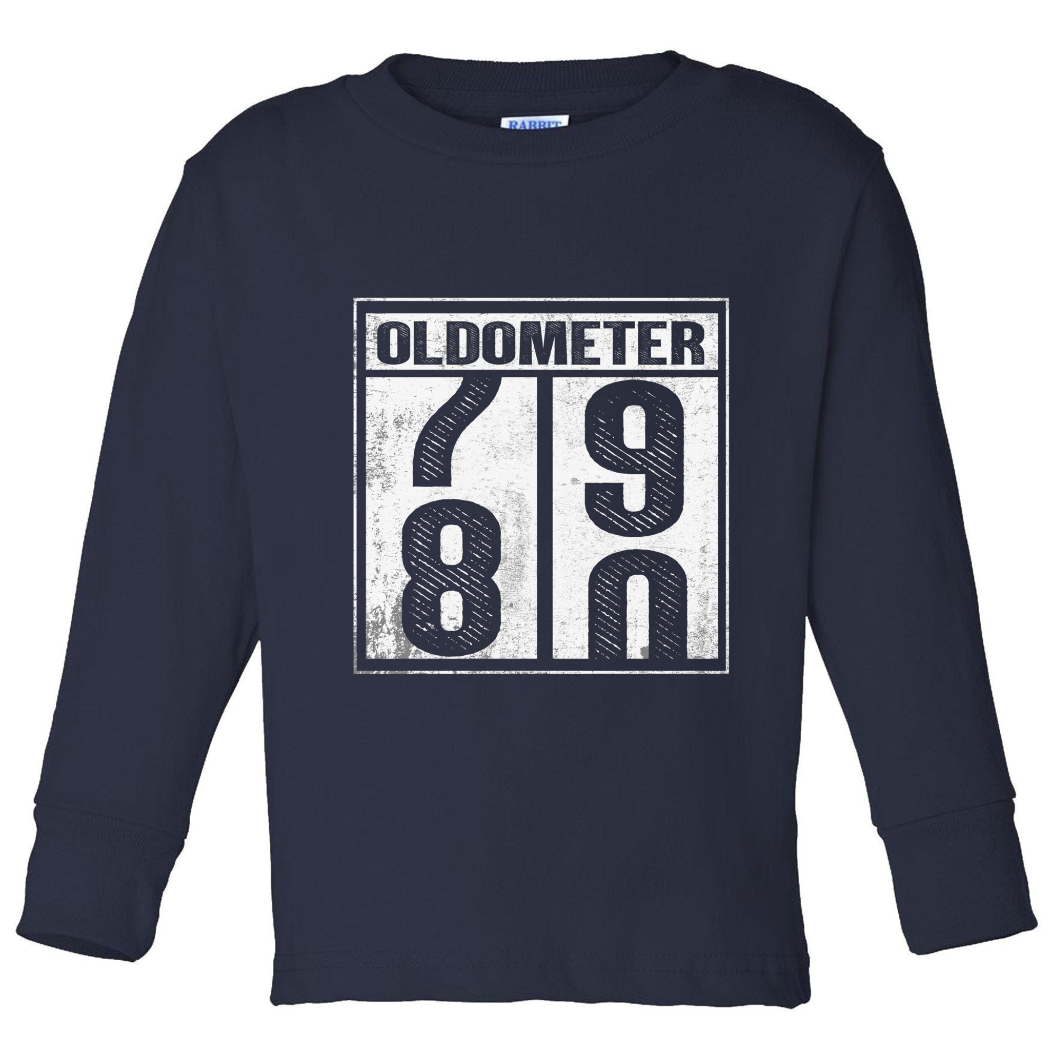 80th Birthday Eighty Years Old 80 Oldometer 7980 Retiring Toddler Long Sleeve Shirt