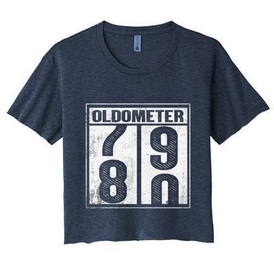 80th Birthday Eighty Years Old 80 Oldometer 7980 Retiring Crop Top