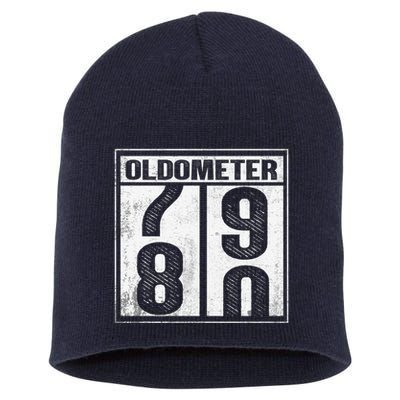 80th Birthday Eighty Years Old 80 Oldometer 7980 Retiring Short Acrylic Beanie