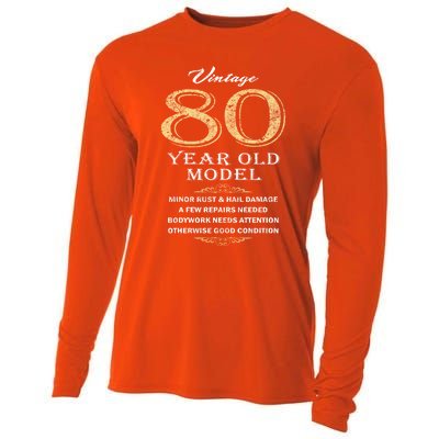 80th Birthday Funny Gift Idea Cooling Performance Long Sleeve Crew