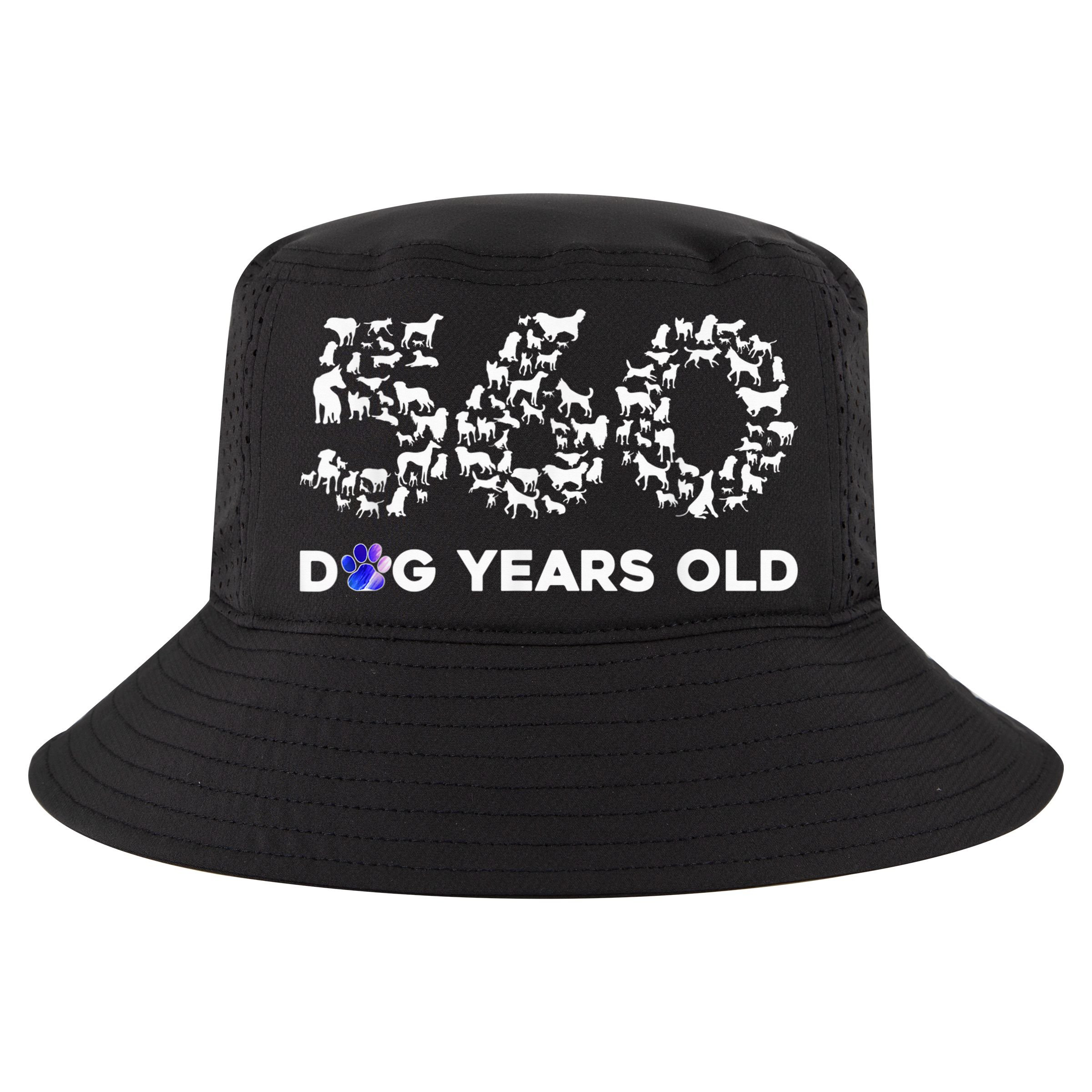 80th Birthday  Funny 560 Dog Years Old Gift Tees Cool Comfort Performance Bucket Hat