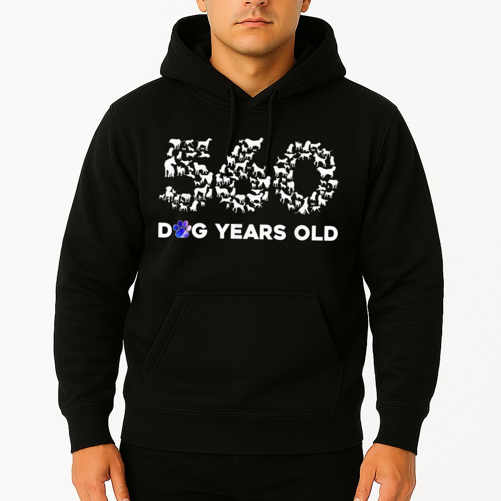80th Birthday  Funny 560 Dog Years Old Gift Tees Hoodie