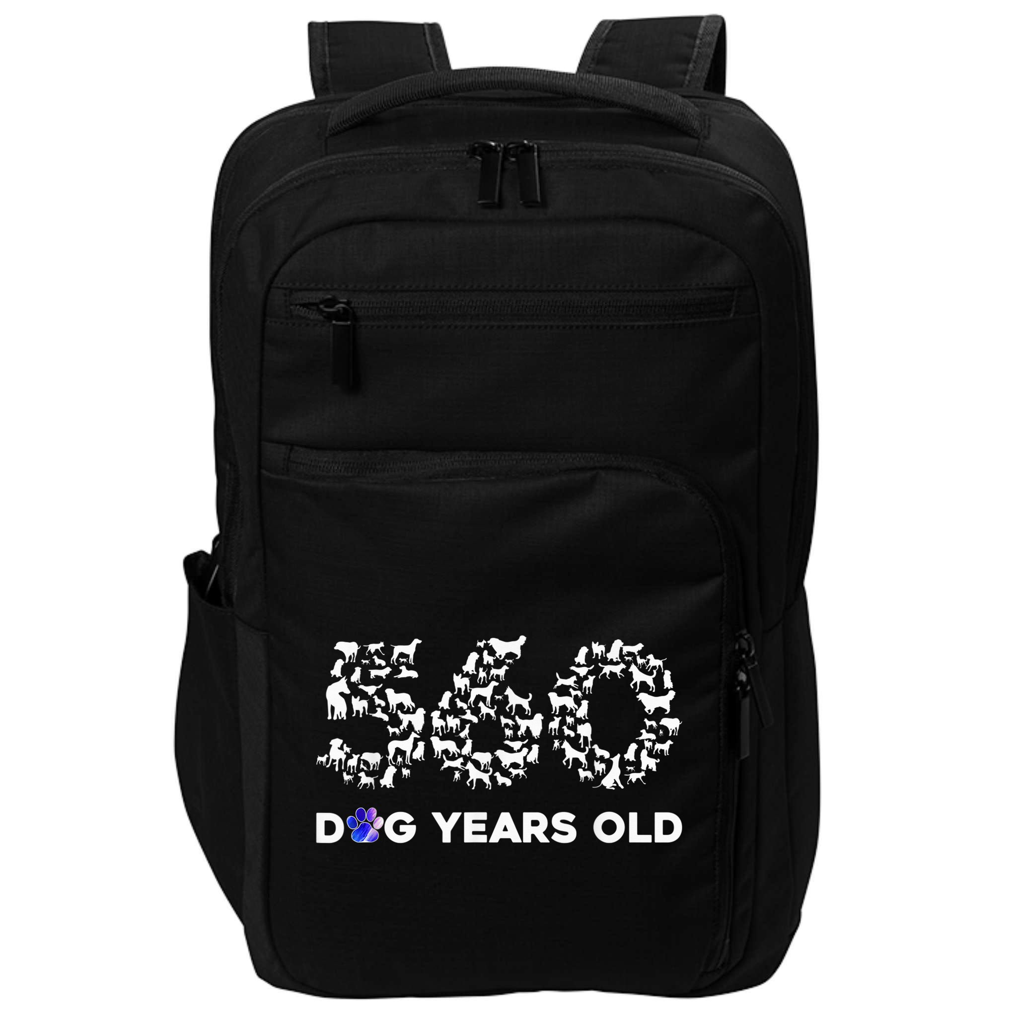 80th Birthday  Funny 560 Dog Years Old Gift Tees Impact Tech Backpack