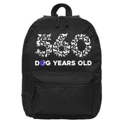 80th Birthday  Funny 560 Dog Years Old Gift Tees 16 in Basic Backpack