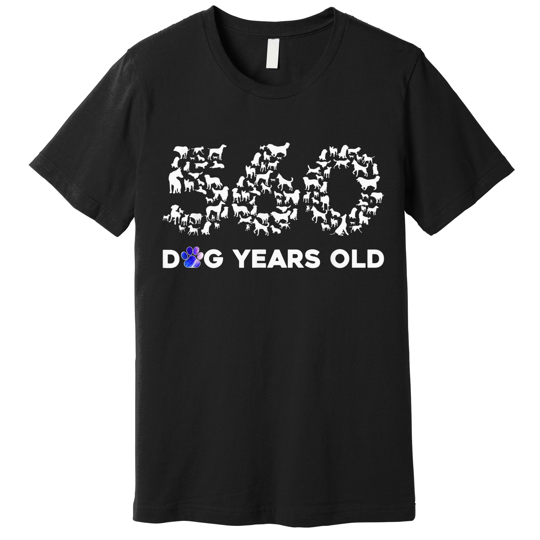 80th Birthday  Funny 560 Dog Years Old Gift Tees Premium T-Shirt