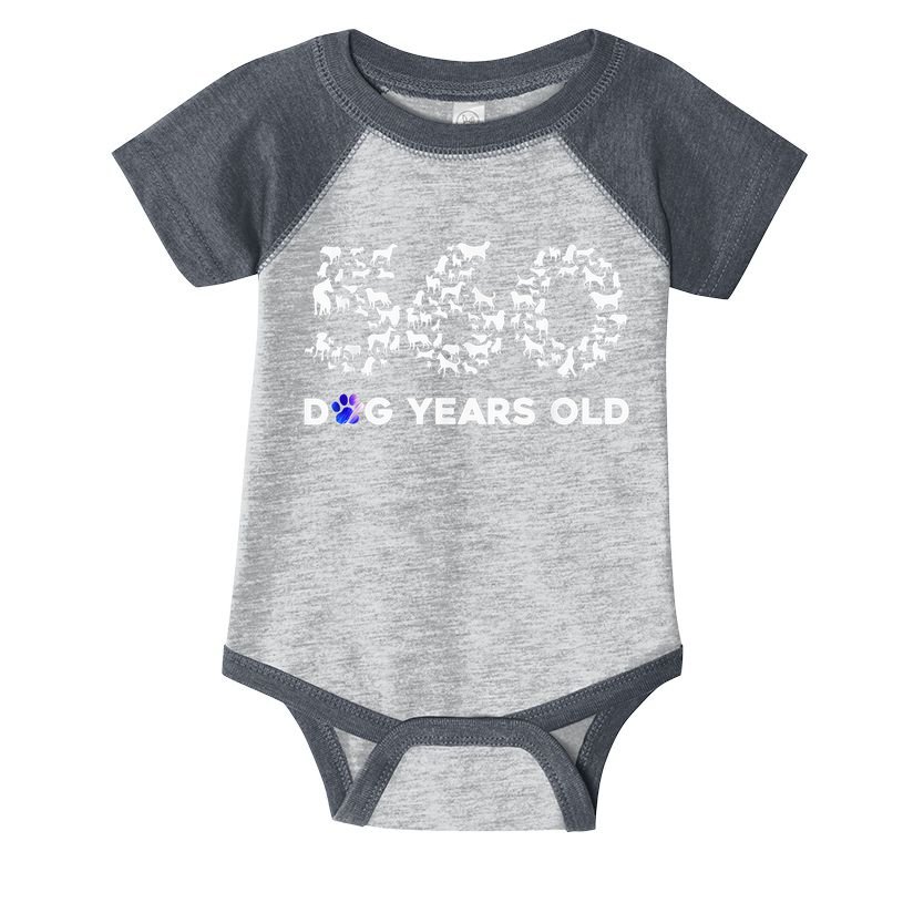 80th Birthday  Funny 560 Dog Years Old Gift Tees Infant Baby Jersey Bodysuit