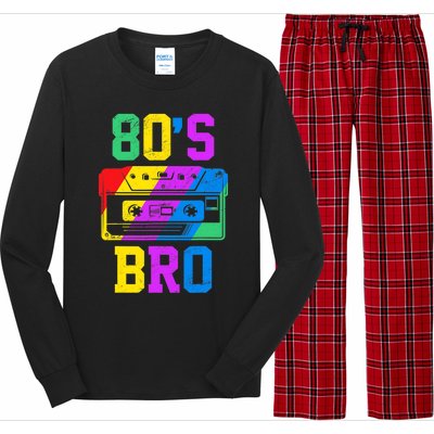 80s Bro Funny Retro 80s 90s Party Costume 80s Lover Long Sleeve Pajama Set