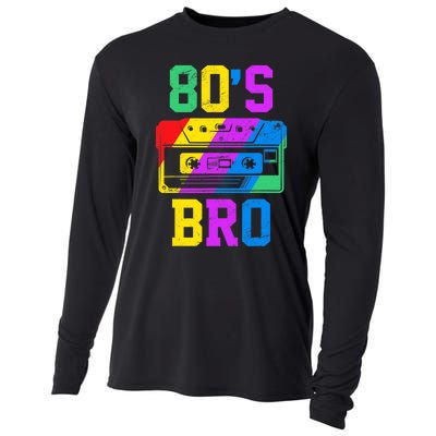 80s Bro Funny Retro 80s 90s Party Costume 80s Lover Cooling Performance Long Sleeve Crew