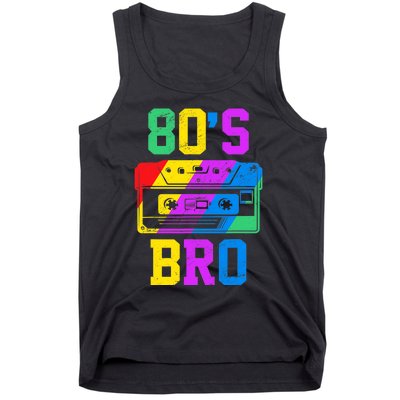 80s Bro Funny Retro 80s 90s Party Costume 80s Lover Tank Top