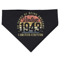 80th Birthday Gifts Vintage 1943 Limited Edition 80 Year Old USA-Made Doggie Bandana