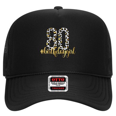 80th Birthday Girl Crown 80 Years Old Bday Trucker Hat