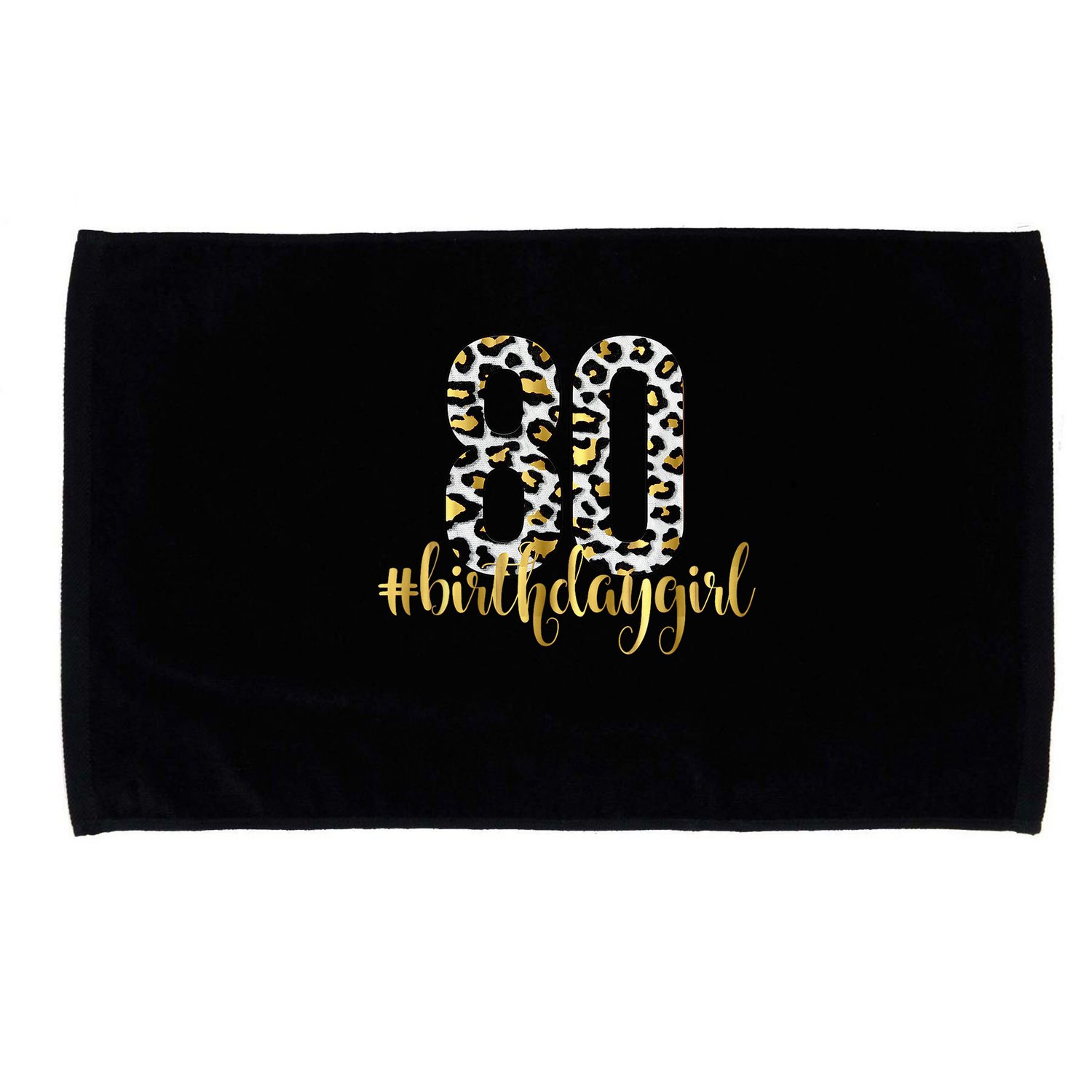 80th Birthday Girl Crown 80 Years Old Bday Microfiber Hand Towel