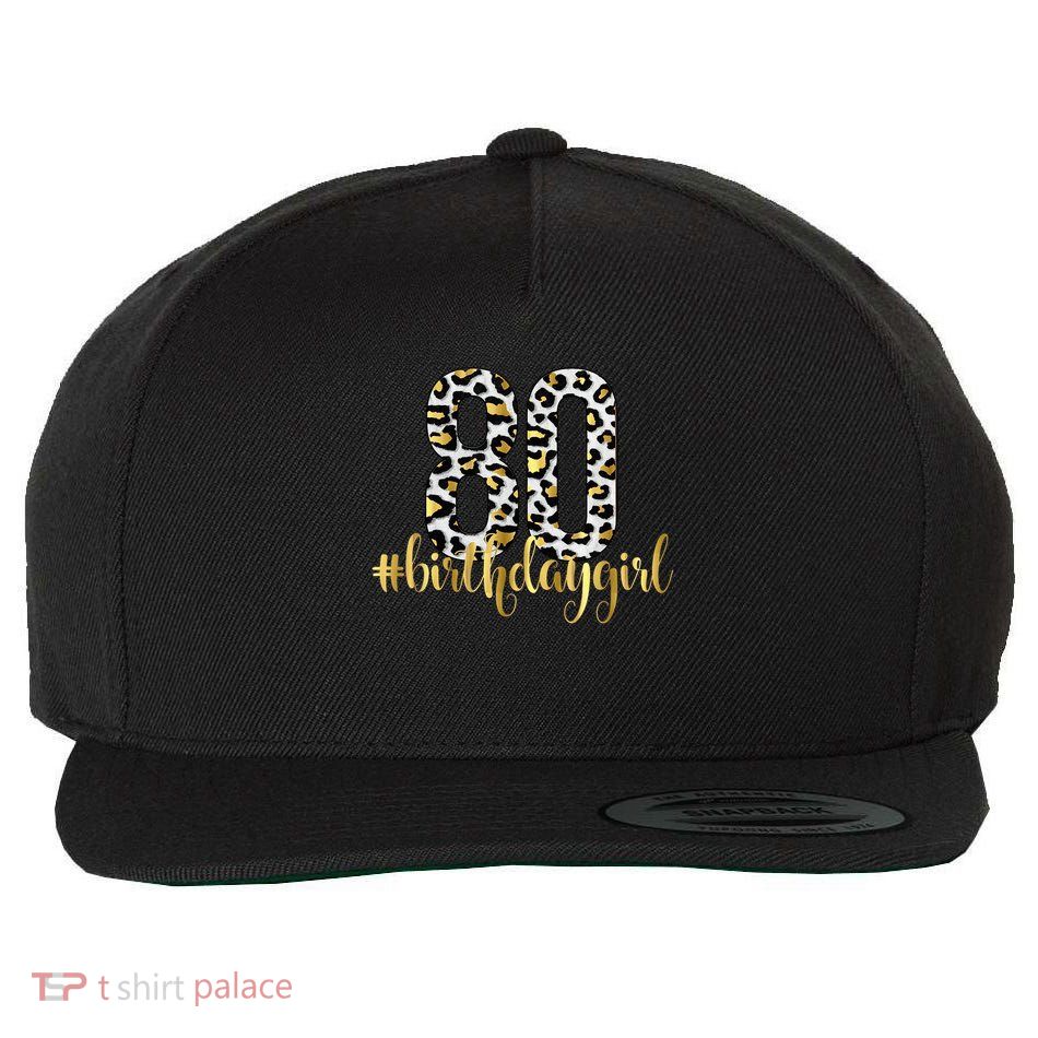 80th Birthday Girl Crown 80 Years Old Bday Wool Snapback Cap