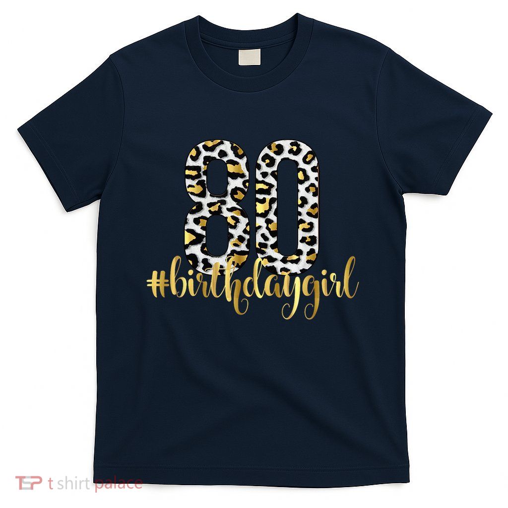 80th Birthday Girl Crown 80 Years Old Bday T-Shirt