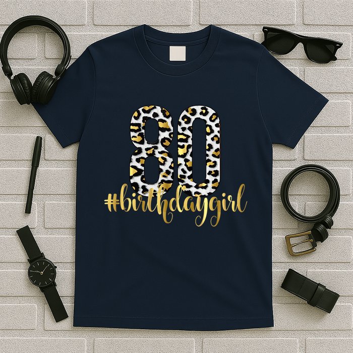 80th Birthday Girl Crown 80 Years Old Bday T-Shirt