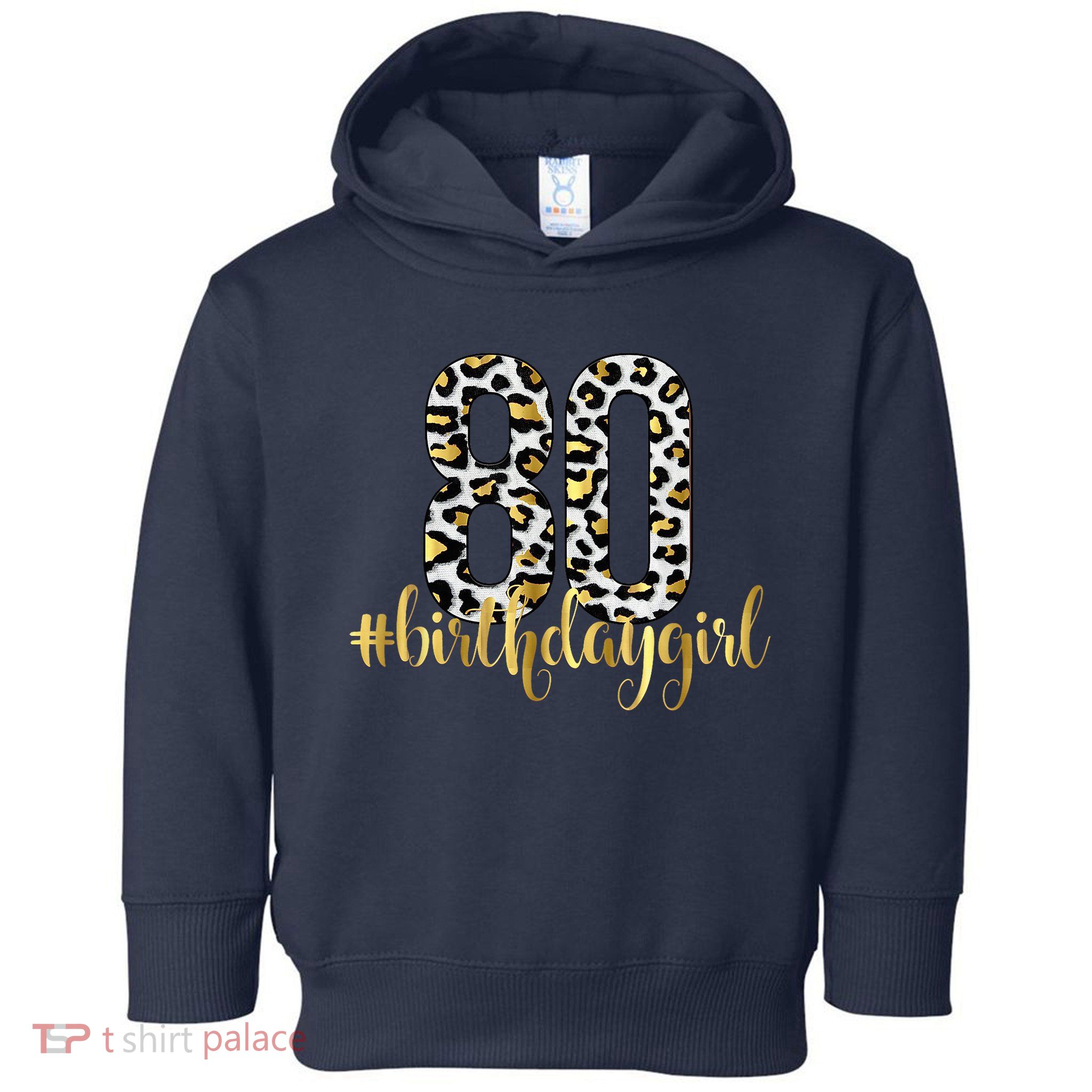 80th Birthday Girl Crown 80 Years Old Bday Toddler Hoodie
