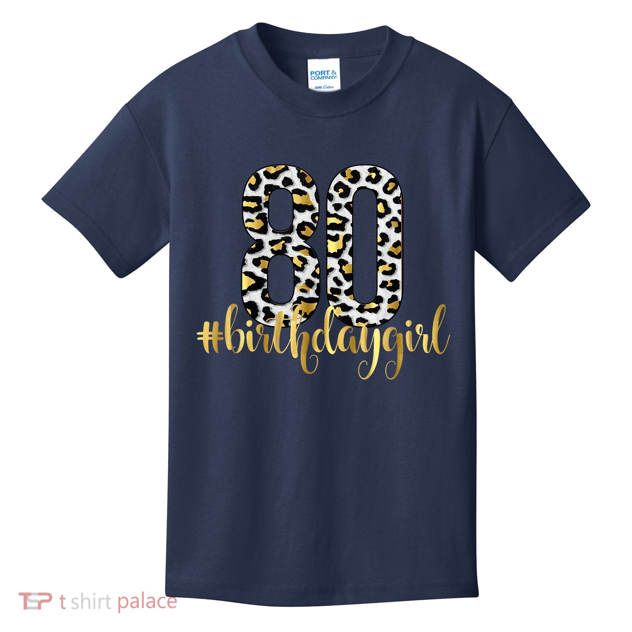80th Birthday Girl Crown 80 Years Old Bday Kids T-Shirt