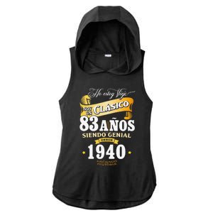 83rd Birthday Gift For In Spanish Regalo Cumpleanos 83 Ladies PosiCharge Tri-Blend Wicking Draft Hoodie Tank