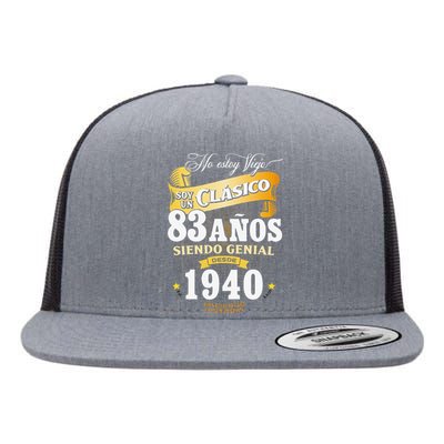 83rd Birthday Gift For In Spanish Regalo Cumpleanos 83 Flat Bill Trucker Hat