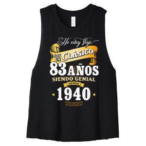 83rd Birthday Gift For In Spanish Regalo Cumpleanos 83 Women's Racerback Cropped Tank