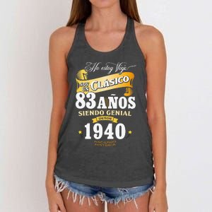 83rd Birthday Gift For In Spanish Regalo Cumpleanos 83 Women's Knotted Racerback Tank