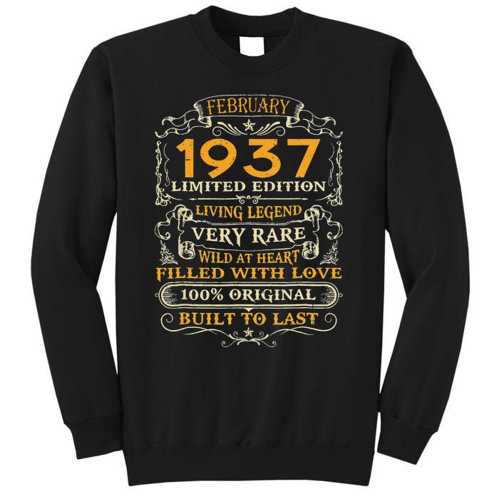 86th Birthday Gift 86 Years Old Retro Vintage February 1937 Sweatshirt