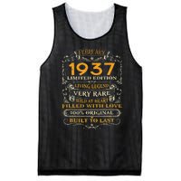 86th Birthday Gift 86 Years Old Retro Vintage February 1937 Mesh Reversible Basketball Jersey Tank