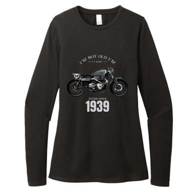 85th Birthday Gift Man Motorcycle Motorcyclist Biker 1939 Womens CVC Long Sleeve Shirt