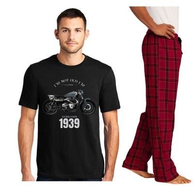 85th Birthday Gift Man Motorcycle Motorcyclist Biker 1939 Pajama Set