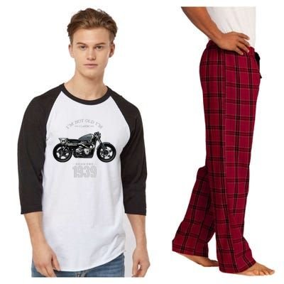 85th Birthday Gift Man Motorcycle Motorcyclist Biker 1939 Raglan Sleeve Pajama Set