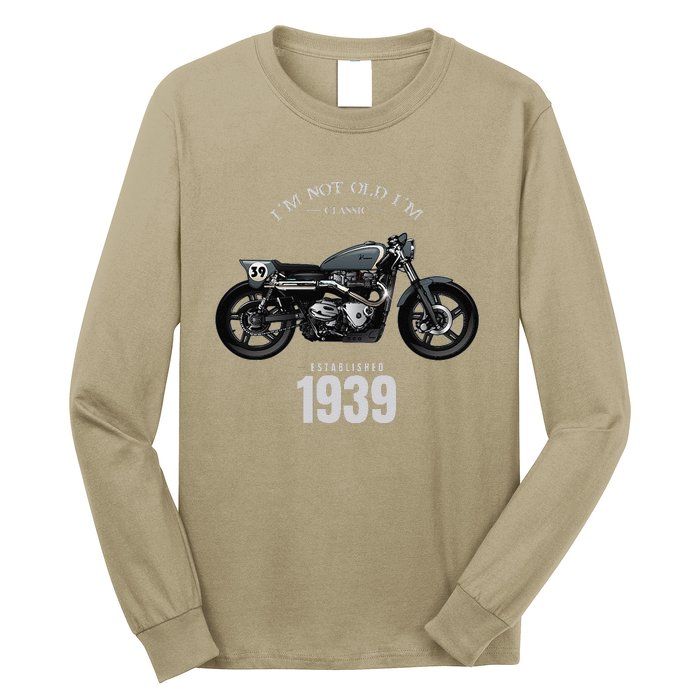 85th Birthday Gift Man Motorcycle Motorcyclist Biker 1939 Long Sleeve Shirt