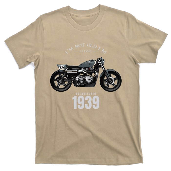 85th Birthday Gift Man Motorcycle Motorcyclist Biker 1939 T-Shirt