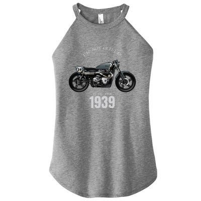 85th Birthday Gift Man Motorcycle Motorcyclist Biker 1939 Women’s Perfect Tri Rocker Tank