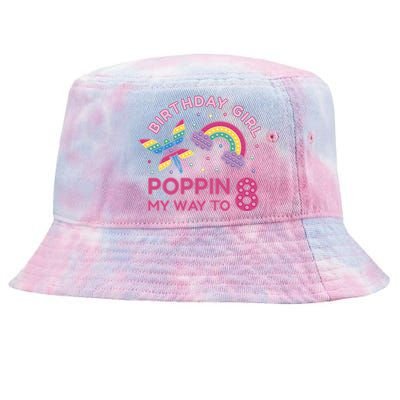 8th Birthday Girl Fairy Rainbow Tie-Dyed Bucket Hat