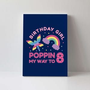 8th Birthday Girl Fairy Rainbow Canvas