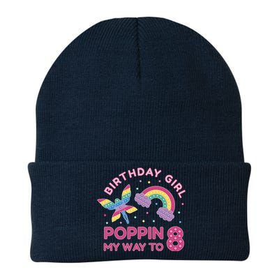 8th Birthday Girl Fairy Rainbow Knit Cap Winter Beanie