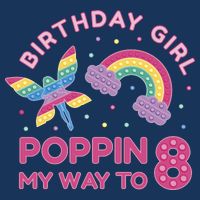 8th Birthday Girl Fairy Rainbow Toddler T-Shirt