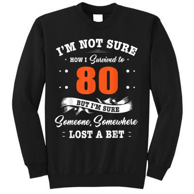 80th Birthday Gifts I Survived 80 Years Old Funny TZ2 Sweatshirt