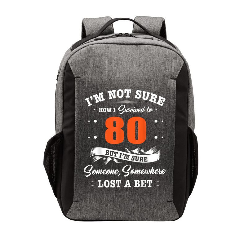 80th Birthday Gifts I Survived 80 Years Old Funny TZ2 Vector Backpack