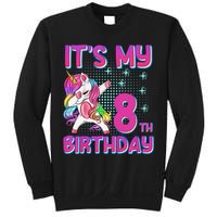 8th Birthday Girl Unicorn Eight Year Old Sweatshirt