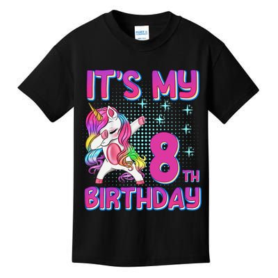 8th Birthday Girl Unicorn Eight Year Old Kids T-Shirt
