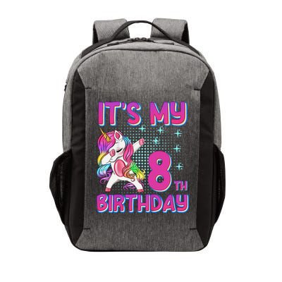 8th Birthday Girl Unicorn Eight Year Old Vector Backpack