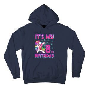 8th Birthday Girl Unicorn Eight Year Old Tall Hoodie