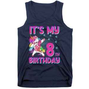 8th Birthday Girl Unicorn Eight Year Old Tank Top