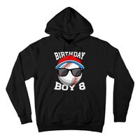 8th Birthday Gift Baseball Player 8 Years Old Hoodie