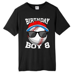 8th Birthday Gift Baseball Player 8 Years Old Tall Fusion ChromaSoft Performance T-Shirt